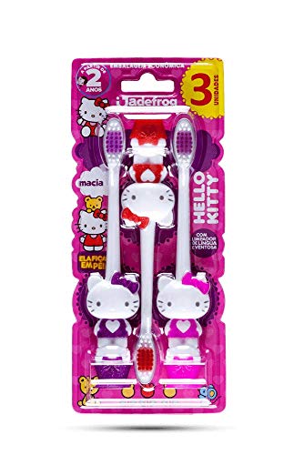 3 Unidades Escova Dental Infantil Hello Kitty