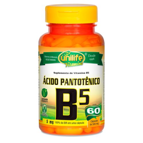 Unilife Vitamina B5 Acido Pantotenico 60 Caps