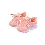 Unisex Crianças LED Luz calçados esportivos casuais Anti-skid do bebê respiráveis ¿¿Shoes estoque pronto
