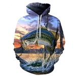 Unisex 3D Undersea World Fashion Printed Loose-fitting Hoodies Casual