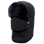 Unisex inverno ao ar livre equitação Windproof grossas Chapéus de algodão quente com máscara respirável