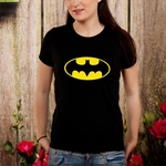 Unisex Preto Bat Imprimir manga curta Verão Loose-fitting camisetas