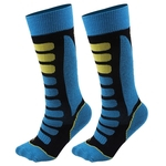 Unisex Quente Outdoor Manter Socks macio respirável Anti-suor para esquiar Snowboard azul 35-38