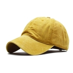 Unisex Vintage Washed Cap Baseball de algodão Sun ajustável Hat
