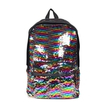 Unissex Rapazes Raparigas Moda Glitter Sequins Mochila Grande Capacidade Sólidos Schoolbag Cor Travel Bag