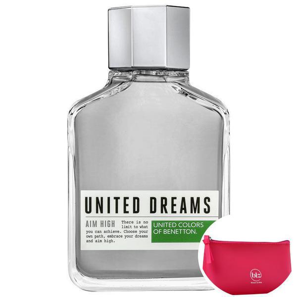 United Dreams Aim High Benetton Eau de Toilette - Perfume Masculino 200ml+Necessaire Pink