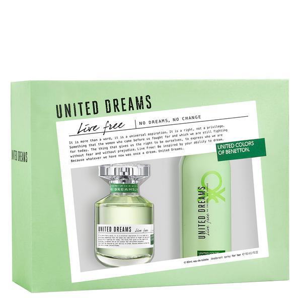 United Dreams Live Free Benetton - Feminino - Eau de Toilette - Perfume + Desodorante