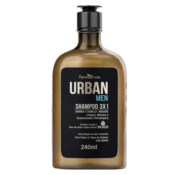 Urban Men Shampoo 3 em 1 IPA 240ml - Farmaervas