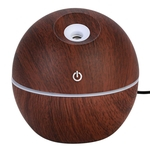 Humidifier USB 130ml carregamento de madeira da grão de inclinação Névoa umidificador de ar