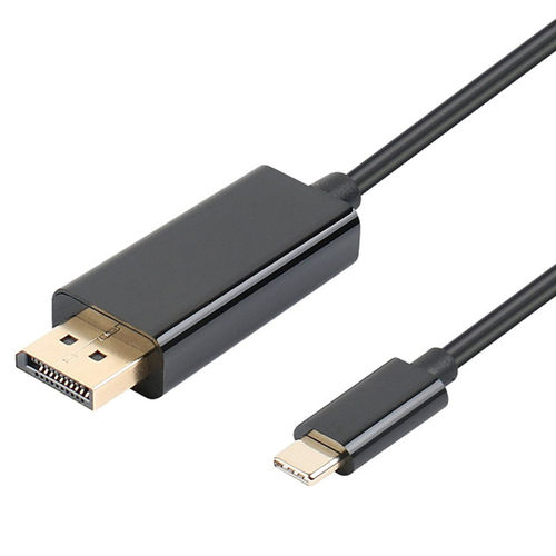 USB C para DisplayPort Adapter, 6 pés / 1,8 m USB 3.1 Type-C macho para DP Masculino 4K Preto Cabo
