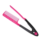 V Forma Cabelo Straightener Comb Folding Styling escova salão de cabeleireiro