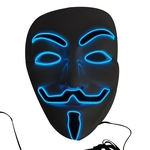 V Vendetta Máscara Make-up partido liderado luz máscara para Cosplay Partido Festival Halloween