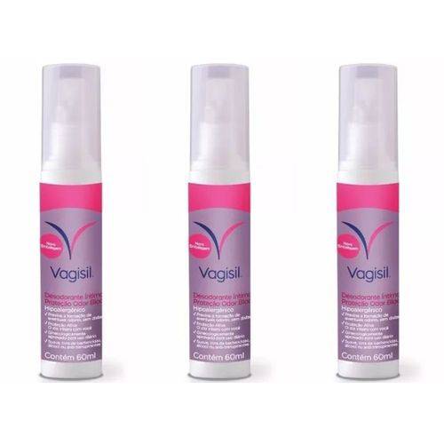 Vagisil Odor Block Desodorante Íntimo 60ml (kit C/03)