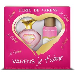Varens Je T`aime Eau de Parfum Ulric de Varens - Perfume Feminino 50ml + Desodorante 125ml Kit