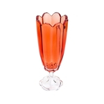Vaso com Pé em Cristal Tulip Pink - 32,5cm