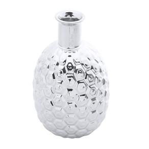 Vaso de Cerâmica 20,5cm Abacaxi Prestige - Prata