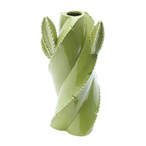 Vaso de Cerâmica 20cm Cactos Prestige - Verde