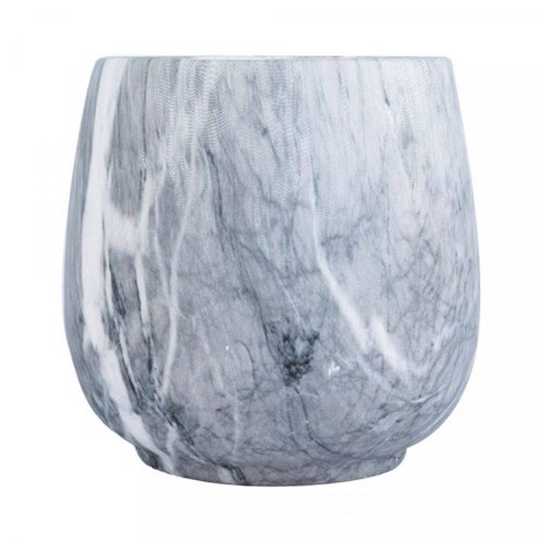 Vaso de Cerâmica All Round Marble 10cm X 10cm Urban Cinza