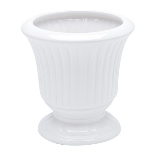 Vaso de Cerâmica Branco 12cm Grece Prestige