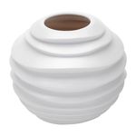 Vaso de Cerâmica Branco 15cm Hive Prestige
