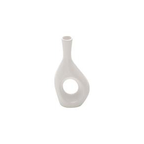 Vaso de Cerâmica com Acabamento em Vidro Luminous Branco - F9-30257