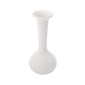 Vaso de Cerâmica com Acabamento em Vidro Trumpet Branco - F9-30272