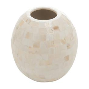 Vaso de Cerâmica Oval 11cm Mop Prestige - Branco
