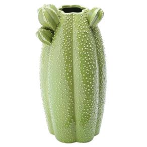 Vaso de Cerâmica Prestige Cacto Verde 13x32,5 Cm - Verde