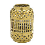 Vaso de Ceramica Reale Dourado 25cm Espressione