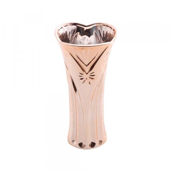 Vaso de Ceramica Starling C/ Pintura Eletrostática Rose Gold - F9-25681 - Rojemac