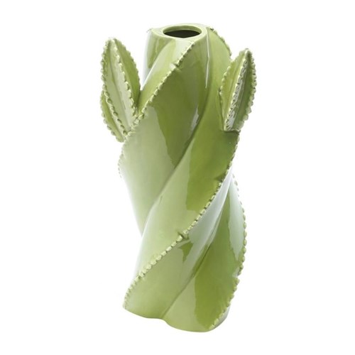 Vaso de Cerâmica Verde 24Cm Cactos Prestige