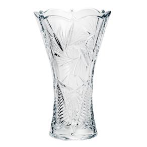 Vaso de Cristal Ecológico Bohemia Pinwheel Luxo 17x31,4 Cm - Transparente