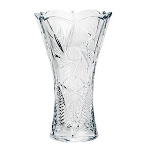 Vaso de Cristal Ecológico Bohemia Pinwheel Luxo 13x21,2 Cm - Transparente