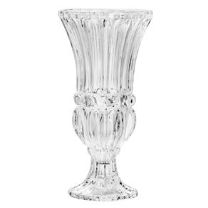 Vaso de Cristal Wolff Athena com Pés 15x29,5 Cm - Transparente