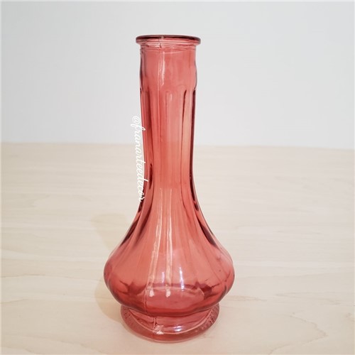 Vaso de Vidro 15 Cm - Vermelho