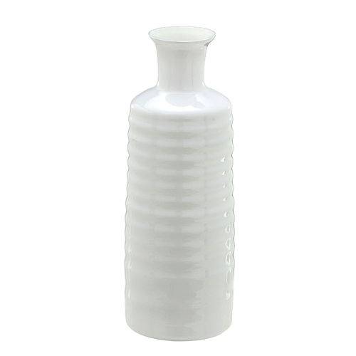 Vaso de Vidro Branco Bernadette Espressione 25cm