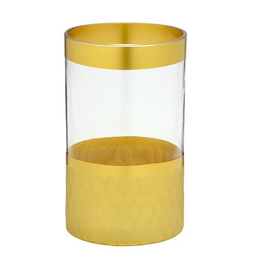 Vaso de Vidro Dourado 20Cm Espressione