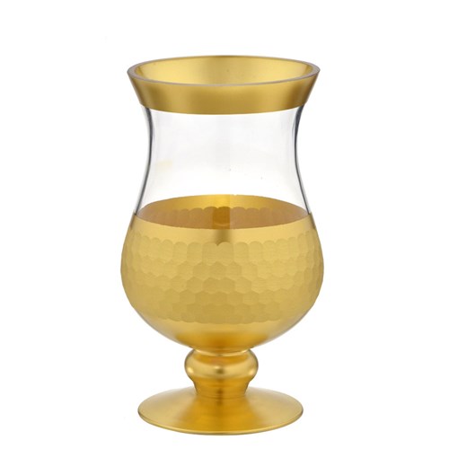 Vaso de Vidro Dourado Donzela 25Cm Espressione