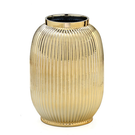 Vaso de Vidro Dourado Nice 25cm Espressione