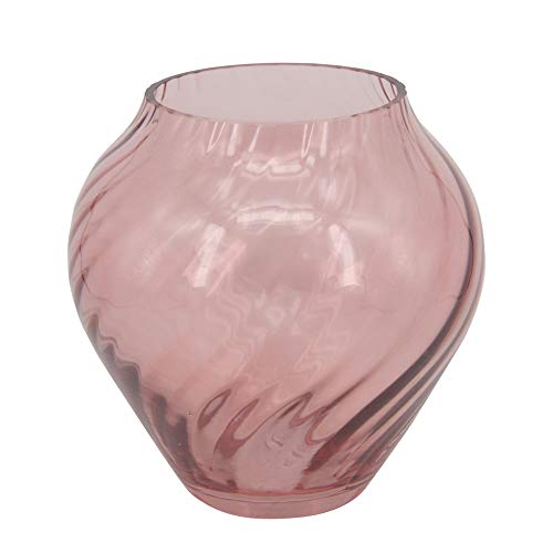 Vaso de Vidro Transparente Rosa 15cm X 15cm X 15cm