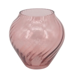 Vaso De Vidro Transparente Rosa 15cm X 15cm X 15cm
