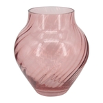 Vaso De Vidro Transparente Rosa 18cm X 18cm X 20cm