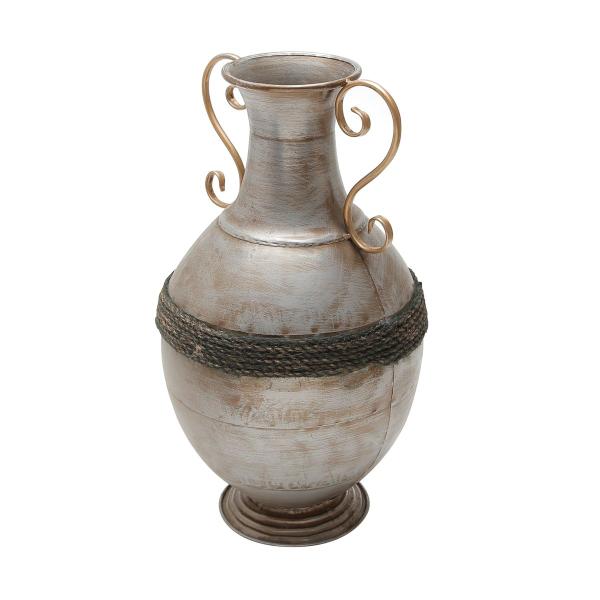 Vaso Decorativo 45cm de Ferro Niquelado Prestige - R30184
