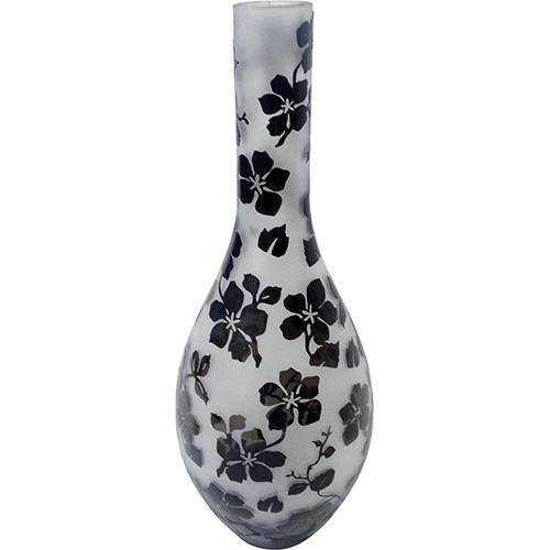Vaso Decorativo Alto Relevo Bon Goumert Incolor - (40x12,5x12,5cm)