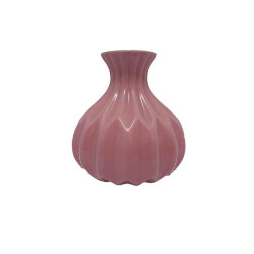 Vaso Decorativo de Cerâmica Rosa