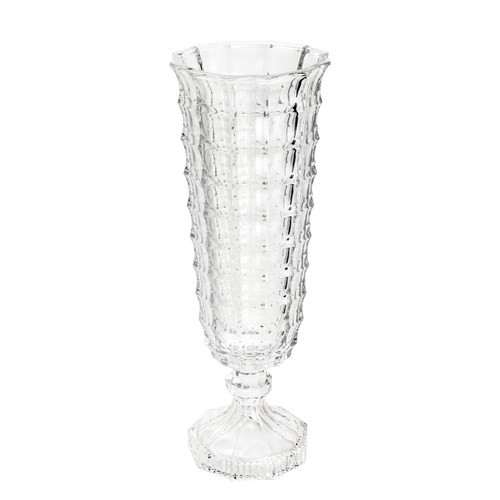 Vaso Decorativo de Cristal com Base 15X40,5Cm Mauricius Wolff