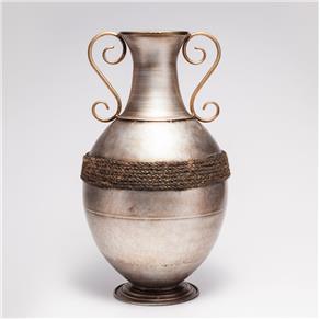 Vaso Decorativo de Ferro Niquelado 26,5cm 30184 - Prestige