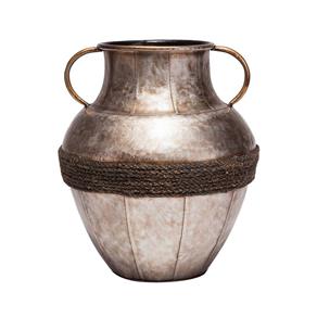 Vaso Decorativo de Ferro Niquelado 28,75cm 30186 - Prestige