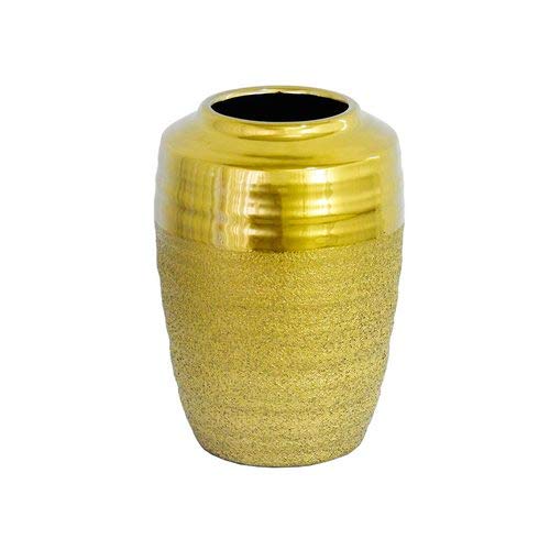 Vaso Decorativo em Cerâmica Dourada Porto P