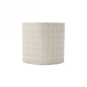 Vaso Decorativo em Cerâmica Geo Forms 12,5cmx13,5cm Urban Branco/Dourado